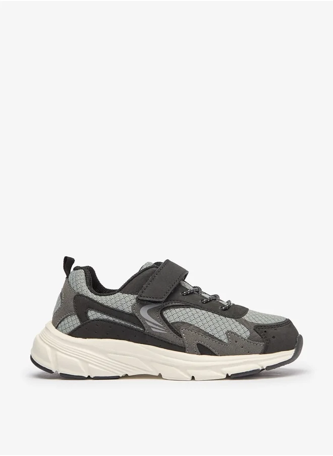 LBL by Shoexpress Boy's Panelled Shoes with Hook and Loop Closure