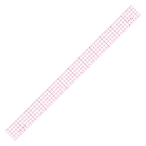 KEARING Clear Graph Fashion Design Ruler, Sandwich Line, 2 x 24, Transparent Pattern Grading Dressmaking Ruler for Sewing Quilting Design - Image 1