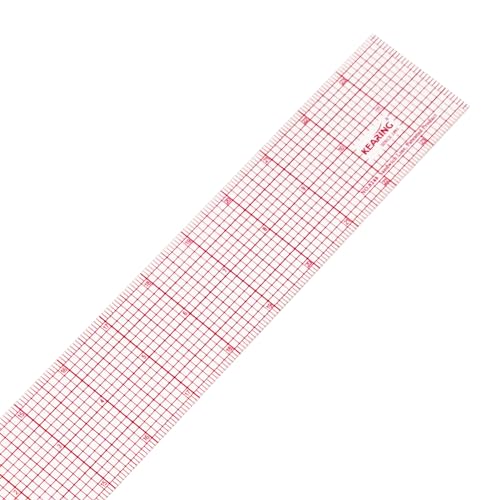 KEARING Clear Graph Fashion Design Ruler, Sandwich Line, 2 x 24, Transparent Pattern Grading Dressmaking Ruler for Sewing Quilting Design - Image 3