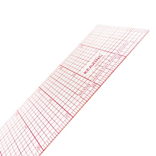 KEARING Clear Graph Fashion Design Ruler, Sandwich Line, 2 x 24, Transparent Pattern Grading Dressmaking Ruler for Sewing Quilting Design - Image 5