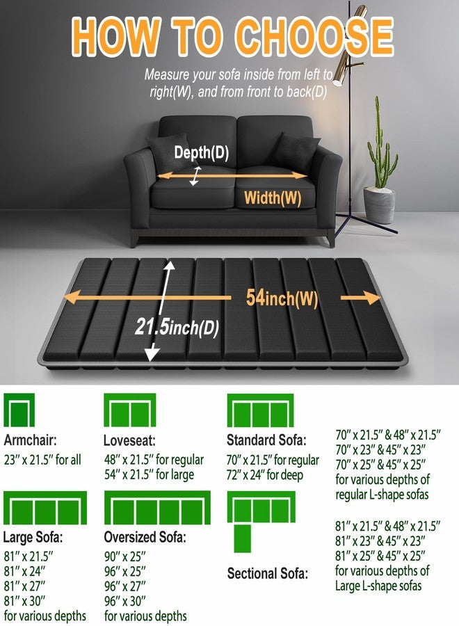 LAVEVE Heavy Duty Couch Cushion Support Board for Sagging Sofa, 21.5''x54'' Extra Thick Solid Wood Under Couch Insert with Anti-Slip Dots, Repair Sagging Spring Sofa and Replace Worn Cushions - Image 5