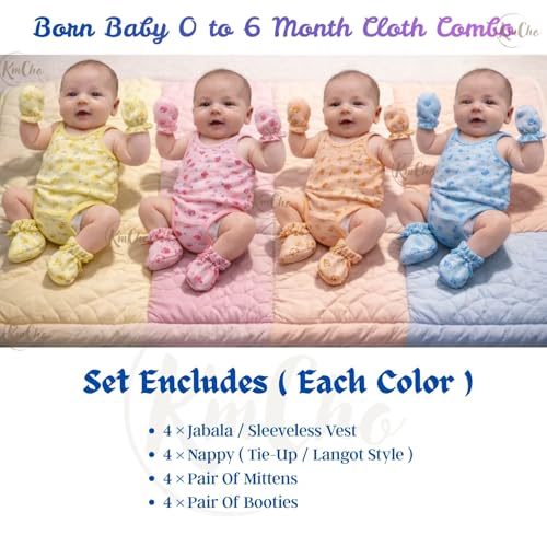KmCho Baby Essentials Set, Baby Clothes 0-3 Months Outfit Collection, Soft Cotton Dress Gift for Hospital and Home Use - Image 2