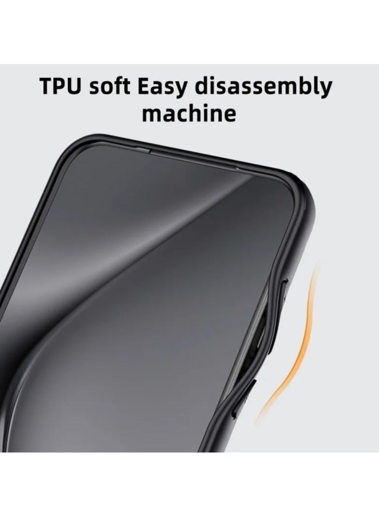 general Magnetic case for Huawei Pura 80 Ultra 【wireless charging support】 Matte brushed and crystal clear case Airbag Shockproof and drop resistant case - Image 3