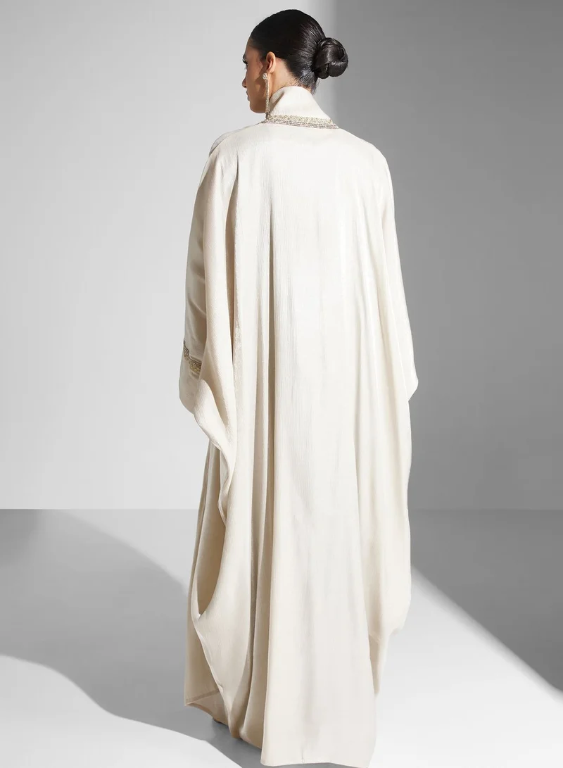 hayas closet Embellished Cape Sleeve Abaya