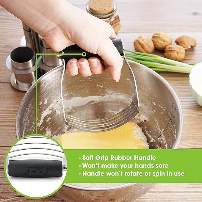JD Mart Dough Blender Top Professional Pastry Cutter with Heavy Duty Stainless Steel Blades  - Image 3