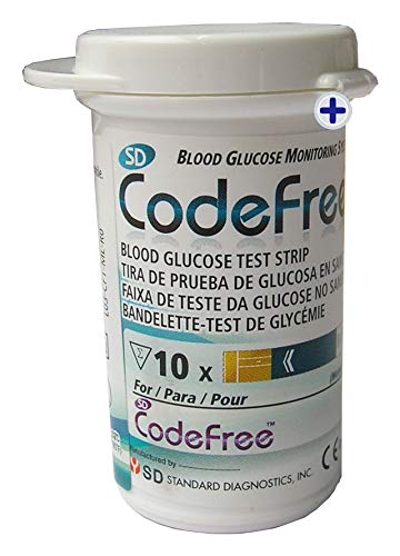 Codefree Blood Glucose Monitor Diabetes Monitoring Meter Tester Blood Sugar Testing Kit with Strips Lancets Case in mgdL - Image 4