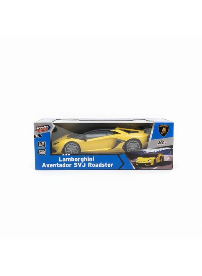 Remote Control Car Multi-Band Up To 12 Racers At A Time 30 Metre Of Range Headlights And Tail Lights 2.4 GHZ  1/16 RC - Lamborghini Aventador SVJ Roadster