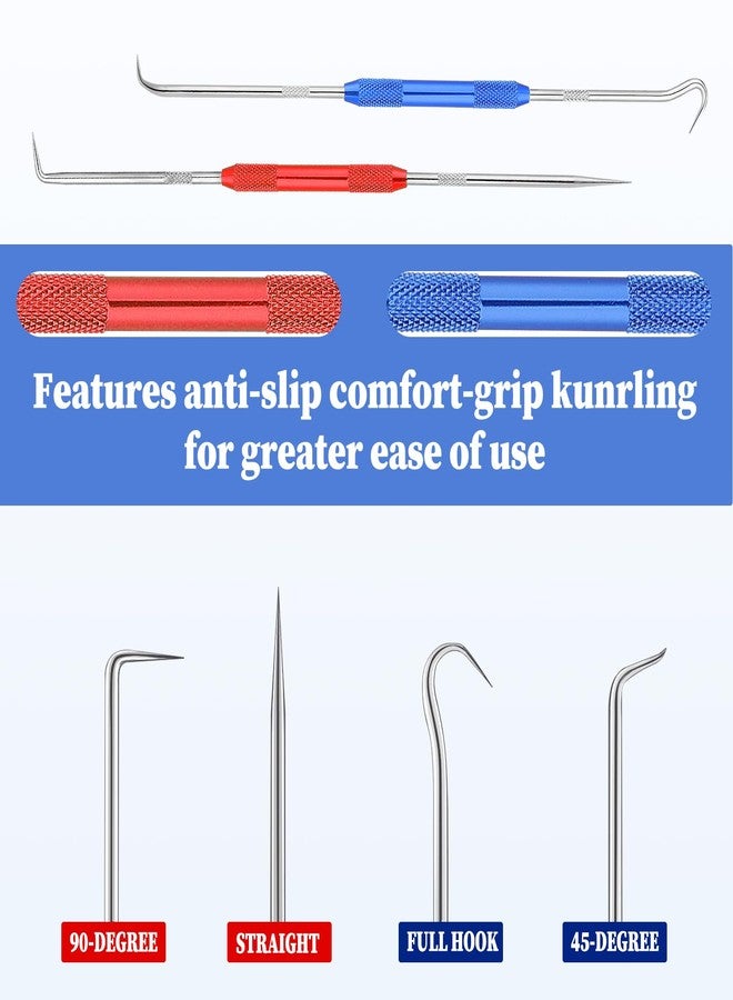 salbsever 2 Pcs Metal Scribe Tool Double Pointed Scriber Hook and Pick Set Mechanic Pick Set Metal Scribe for Welding Marking Pen 45 Degree 90 Degree Scriber Marking Tools for Machinists 8.3 Inch Long - Image 3
