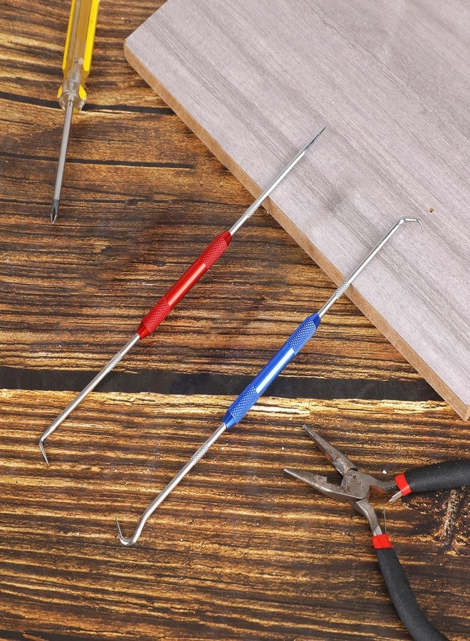 salbsever 2 Pcs Metal Scribe Tool Double Pointed Scriber Hook and Pick Set Mechanic Pick Set Metal Scribe for Welding Marking Pen 45 Degree 90 Degree Scriber Marking Tools for Machinists 8.3 Inch Long - Image 5