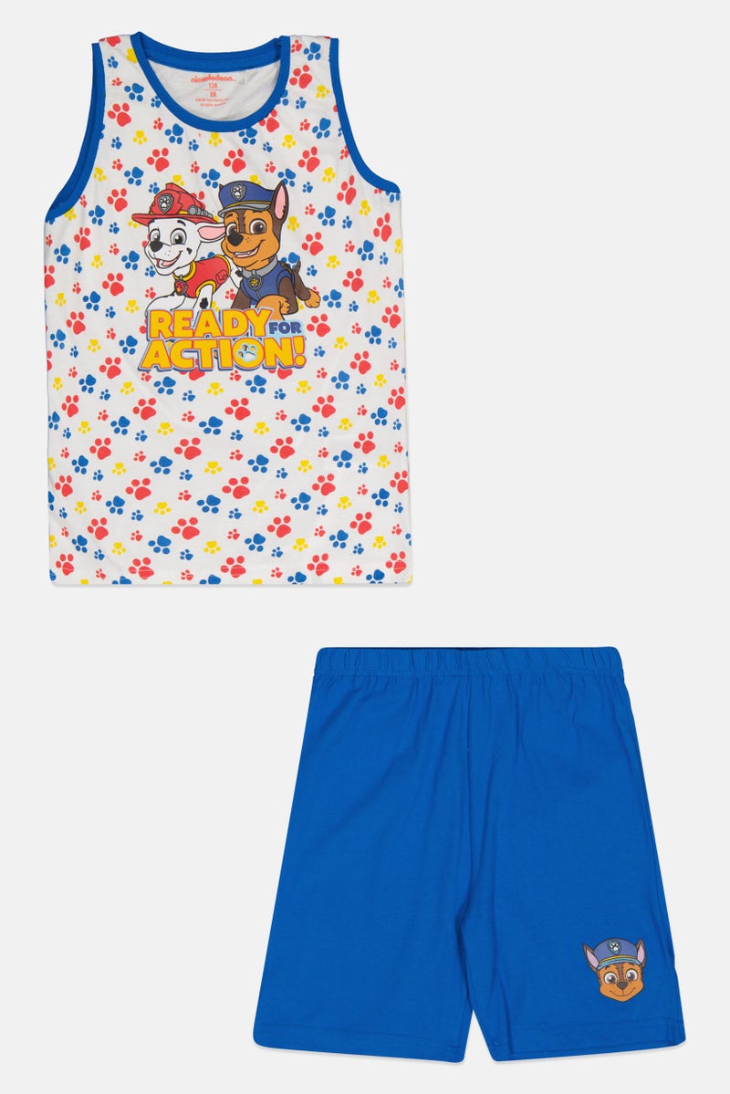 nickelodeon Kids Boy 2 Pieces Paw Patrol Top And Shorts Pajama Set, Multicolor - Image 2