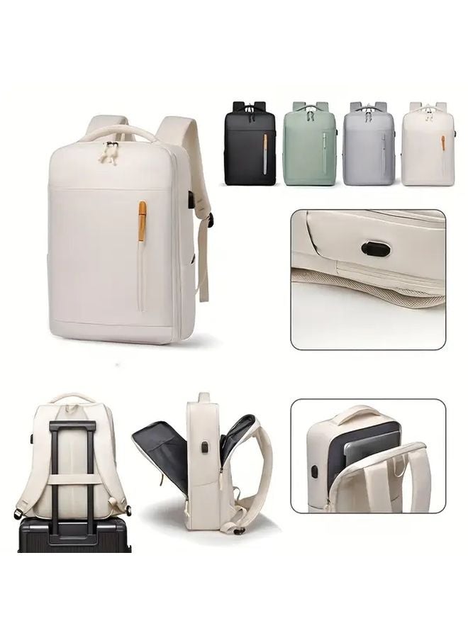 Black Expandable Airplane Approved Laptop Backpack With Wallet 15 Inch - Image 2