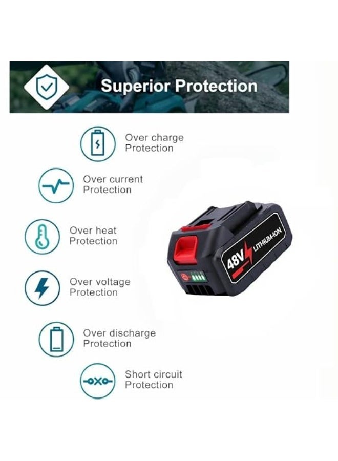 LI-ION 48VF Lithium-Ion Battery with Charger and Digital Indicator for Cordless Power Tools - Image 3