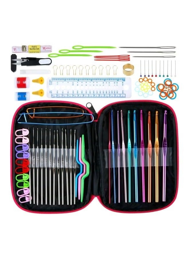 100-Piece Crochet Weaving Tool Kit Multicolour - Image 1