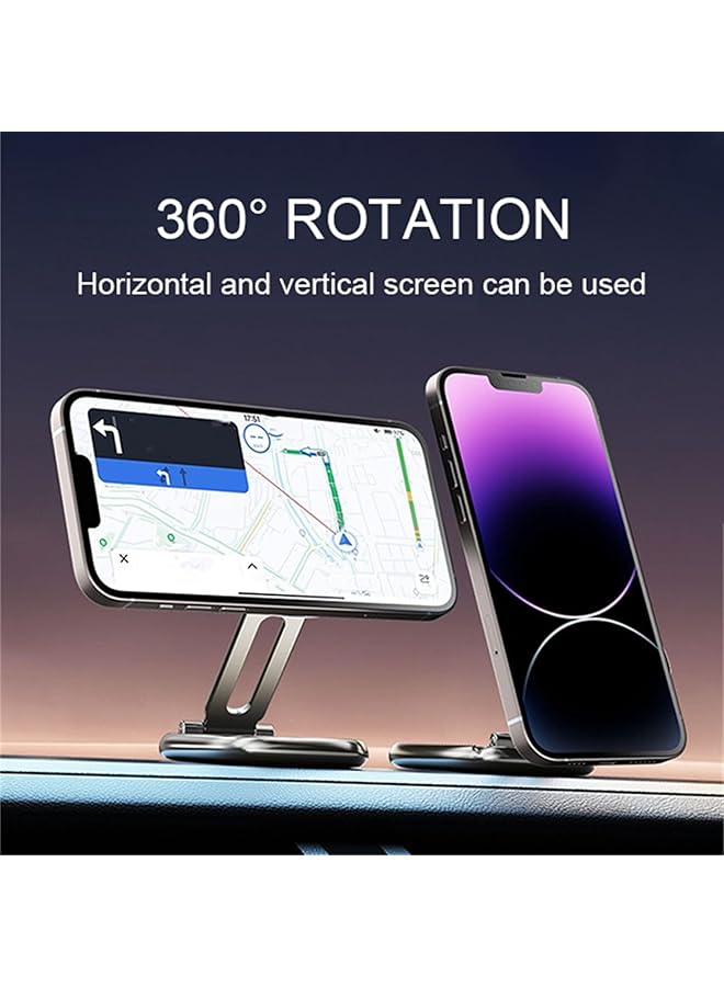 Magnetic Car Phone Holder Foldable Dashboard Bracket Multi-Angle Adjustment Compatible With All Mobile Phones - Image 2