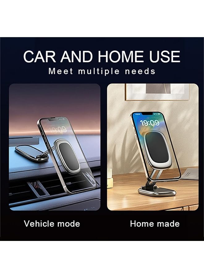 Magnetic Car Phone Holder Foldable Dashboard Bracket Multi-Angle Adjustment Compatible With All Mobile Phones - Image 3