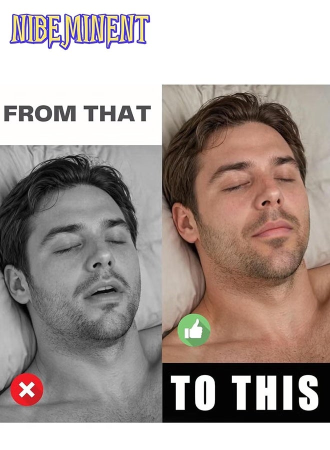 NIBEMINENT Lip Sleep Patches, 100 pieces of sleep mouth patches to relieve snoring and improve sleep quality - Image 3