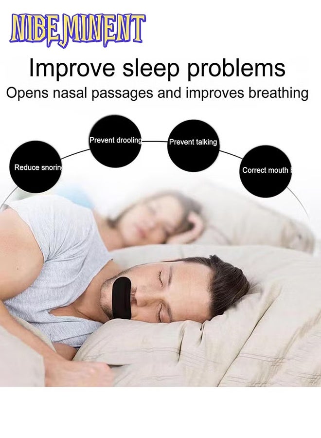 NIBEMINENT Lip Sleep Patches, 100 pieces of sleep mouth patches to relieve snoring and improve sleep quality - Image 5