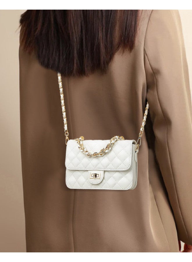SAFIYA Qixi Festival Gift】women's Bag 2025 New Arrival Hot Small Square Bag Quilted Chain Shoulder Bag Crossbody Bag - Image 1