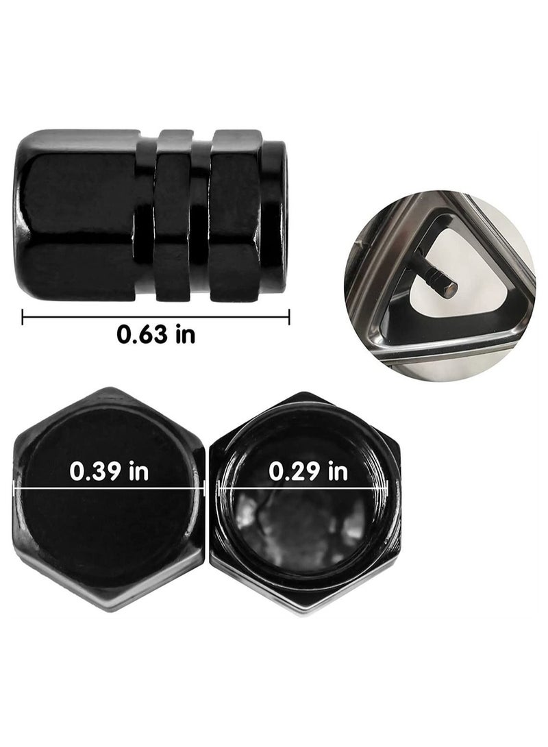 Y&D Stem Caps Cover, SYOSI Car Tire Valve Caps, 12Pcs Air Universal for Cars, SUVs, Bike, Trucks and Motorcycles Black - Image 2