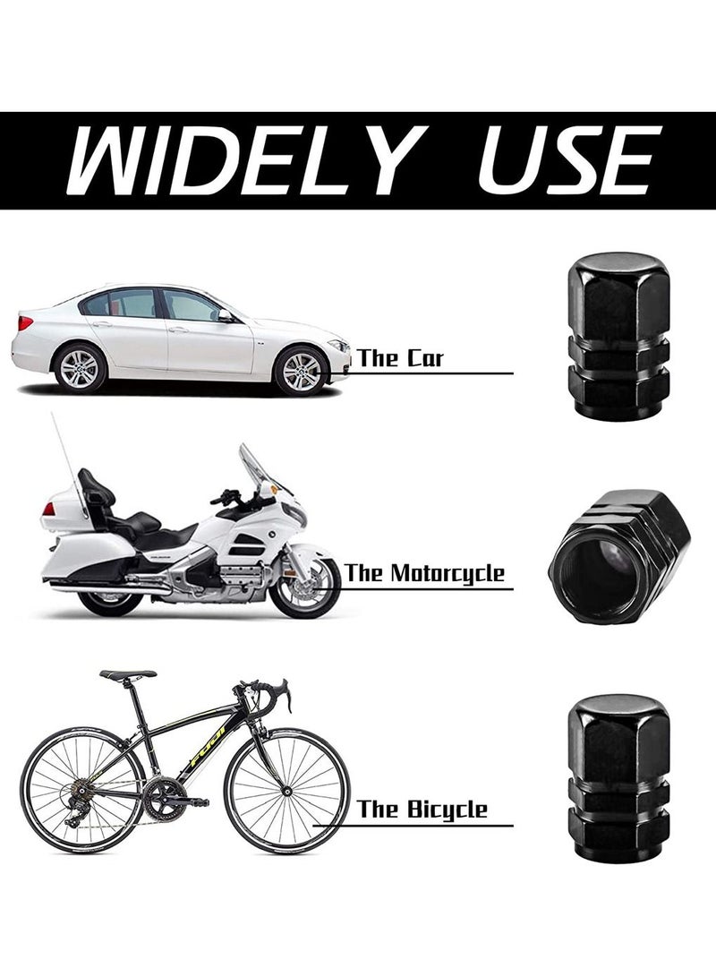 Y&D Stem Caps Cover, SYOSI Car Tire Valve Caps, 12Pcs Air Universal for Cars, SUVs, Bike, Trucks and Motorcycles Black - Image 3