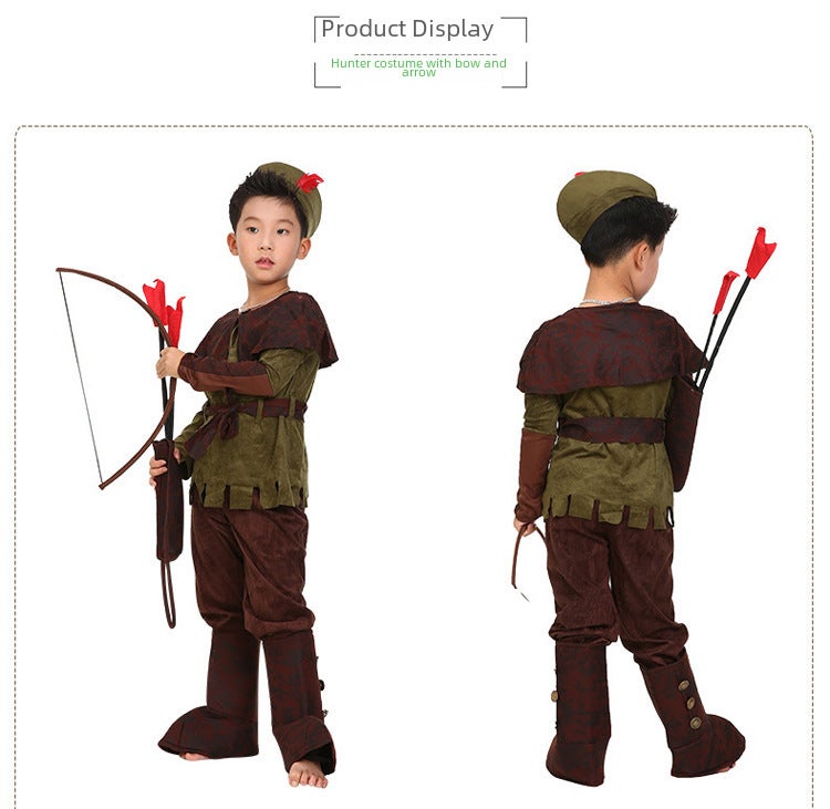 Childrens Day Performance Costume Robin Hood Clothes Little Hunter Costume Hunter Forest Chivalrous Clothes Robin Hood Clothes