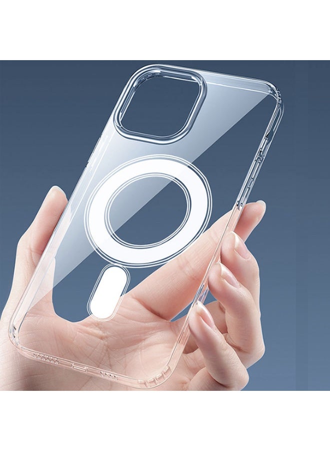 RADSUN Clear Magnetic Shockproof Case Cover for iPhone 15 Pro – Transparent Slim Protective Case with Strong Magnetic Adsorption & Drop Protection - Image 3