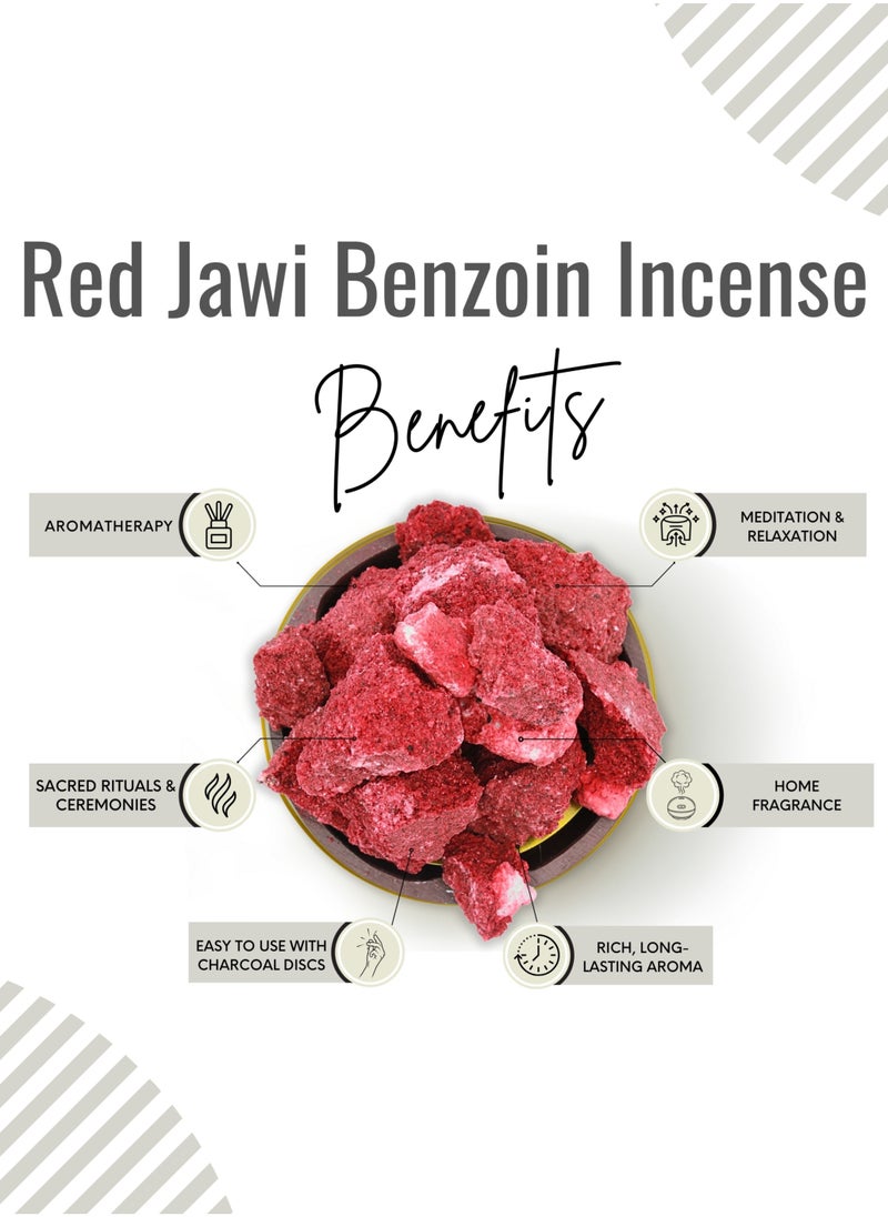 Awafi Mill - Red Jawi Benzoin Incense | Pure and Aromatic Resin with Charcoal Tablet - Image 1