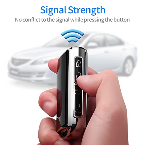 Tukellen for Mazda Key Fob Cover 360 Degree Full Protection Key Case Key Shell Compatible with 2019-2025 Mazda 3, Mazda 3 Hatchback, 2020-2025 Mazda CX-5, CX-30, CX-9-Silver - Image 5