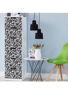d-c-fix 346-0497 Black Flower Pattern Self Adhesive Foil  - Image 1