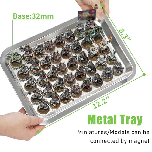 WELIDAY Miniature Storage Case for Collectibles Miniatures, Wooden Display Cases with 6 Trays, Miniature Display Case Miniatures Transport Case (Black) - Image 3