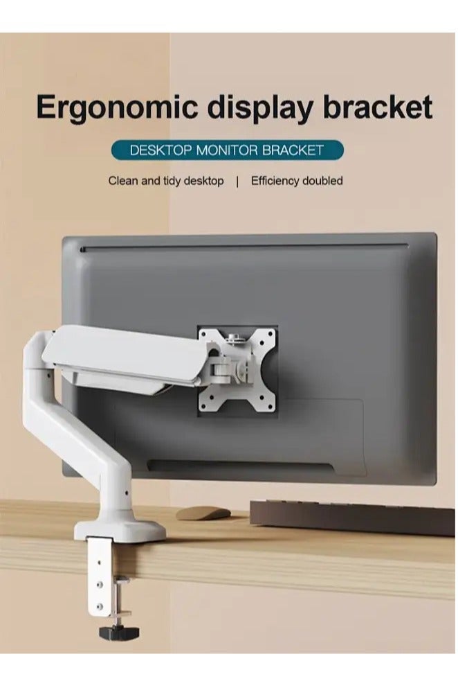 Snooe حامل ذراع شاشة مفرد دوار وإمالة كاملة الحركة مع مشبك وقاعدة جروميت لشاشة مقاس 13-32 بوصة - Image 3