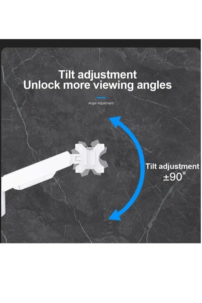 Snooe حامل ذراع شاشة مفرد دوار وإمالة كاملة الحركة مع مشبك وقاعدة جروميت لشاشة مقاس 13-32 بوصة - Image 5