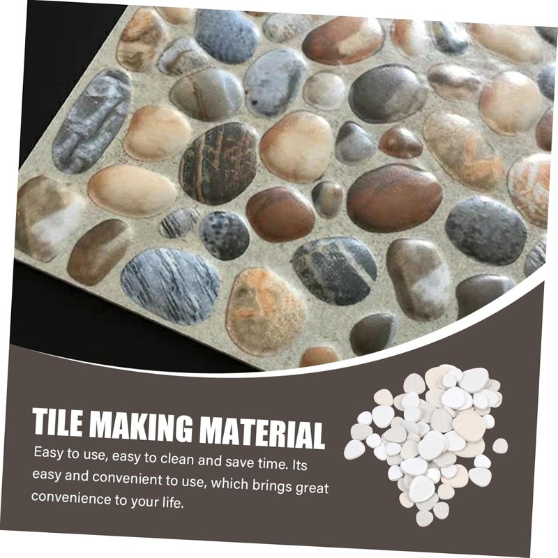 HOMSFOU 1bag Long-Lasting Ceramic Mosaic Tiles DIY Craft Tile Material Natural Pebble Stone - Image 4