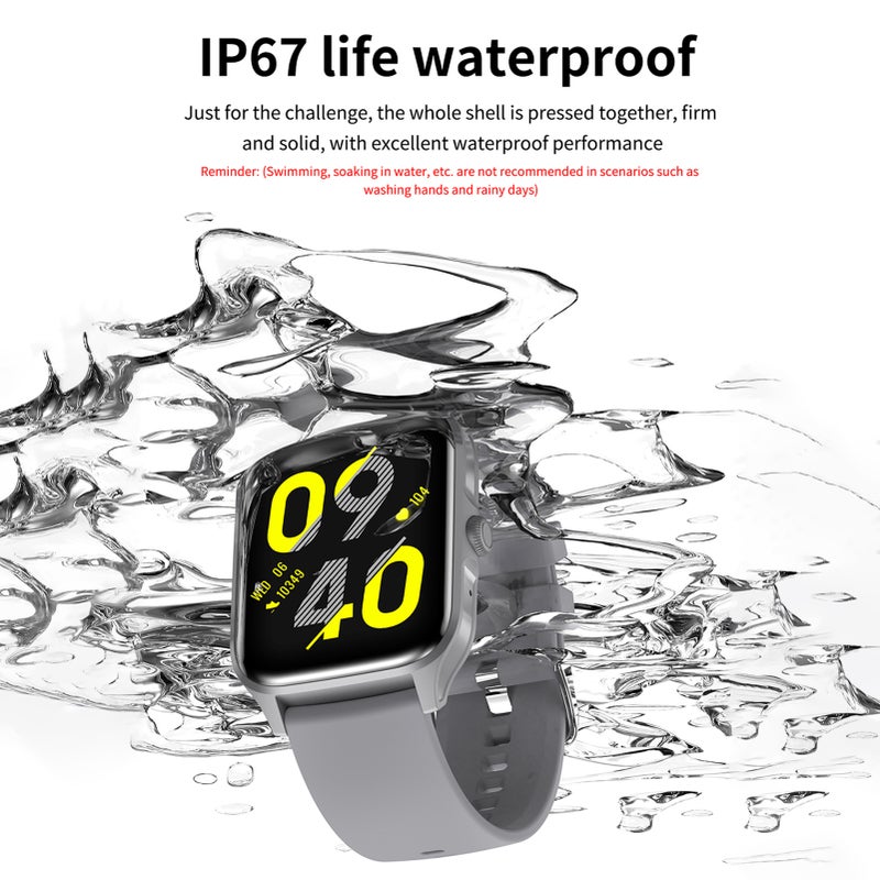 HK23 1.85'' Smartwatch Sports Watch with Touchscreen Intelligent Watch with BT5.0 Calling Sleep Monitoring Watch Fitness Tracker for Heart Rate with Multiple Sports Modes IP67 Waterproof Compatible - Image 2