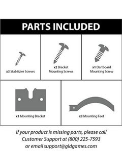 Viper By Gld Products Dartboard Mounting Hardware Kit, Silver  - Image 2