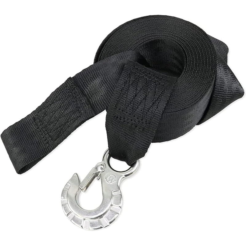 WavesRx 2"x20' Jet Ski Trailer Winch Strap with Stainless Steel Hook & Quick Connect Bow Tow Loop | Boat Winch Strap with Hook | 5,500lbs Strength for Safe Retrieval, Launching & Transporting Jet Skis - Image 1