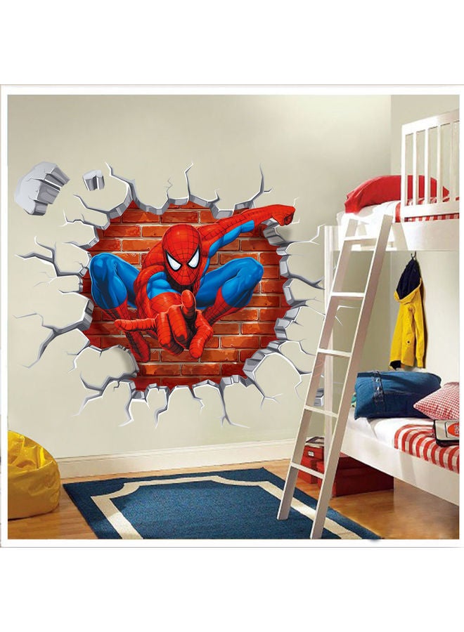 NIBEMINENT 3D Decorative Spiderman Wall Sticker Multicolour
