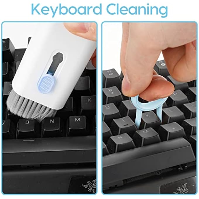 rayihni 7 IN 1 AIRPOD CLEANER KIT WITH SPRAY, MULTI-FUNCTION ELECTRONIC KEYBOARD LAPTOP SCREEN MACBOOK PRO EARBUD CLEANER KIT TOOL WITH CLEANING PEN BRUSH FOR PHONE,TABLET,PC SCREEN,COMPUTER,HEADPHONE BLUE - Image 3