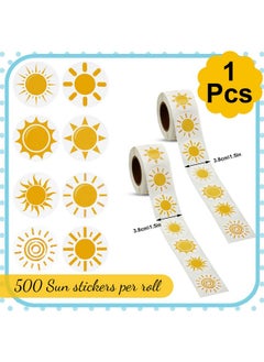 Henoyso First Trip Around The Sun Stickers For Kids Sunshine Birthday Party Favor Stickers 8 Styles Cute Self Adhesive Sticker Labels For Boys Girls Baby Shower Party (Sun1 Roll)  - Image 4