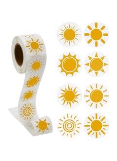 Henoyso First Trip Around The Sun Stickers For Kids Sunshine Birthday Party Favor Stickers 8 Styles Cute Self Adhesive Sticker Labels For Boys Girls Baby Shower Party (Sun1 Roll)  - Image 1