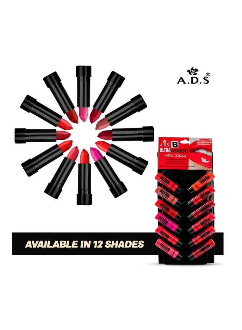 اي دي اس مجموعة أحمر الشفاه ألترا سيراميد ميني من إي دي إس، عبوة من 12 قطعة - Image 4