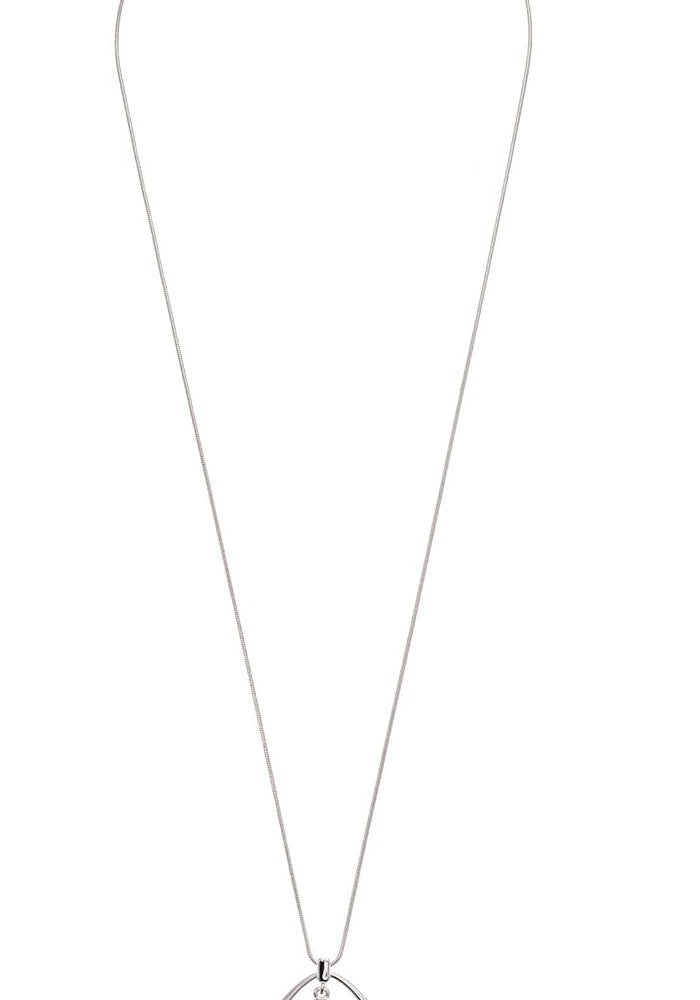 Nine West Women's Silver Adjustable Pendant Necklace - Image 1