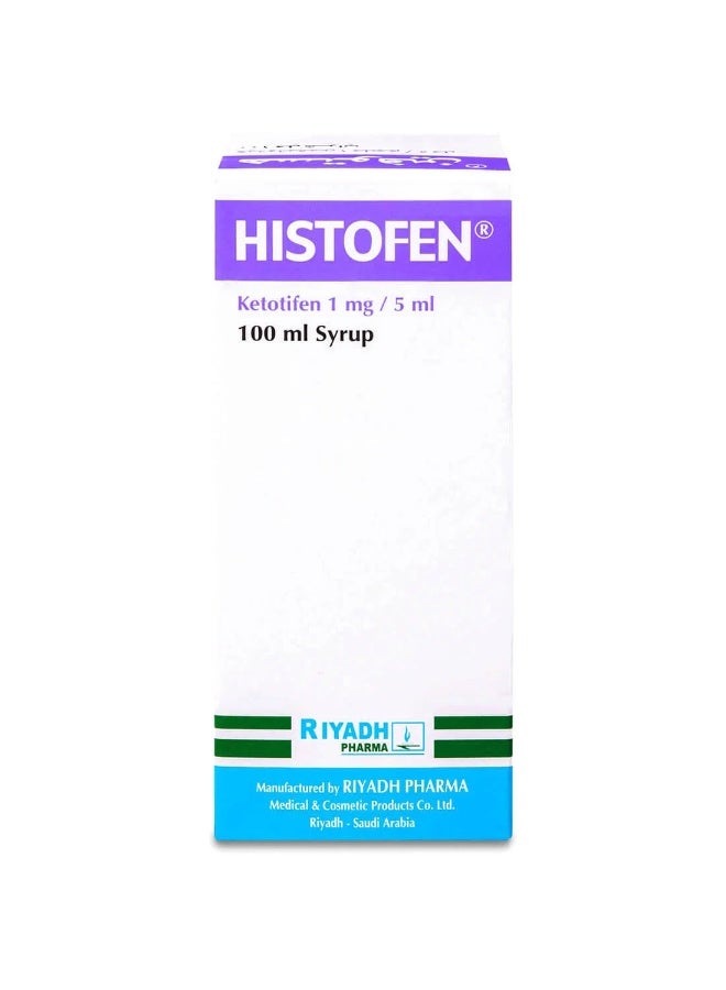 RIYADH PHARMA Histofen Ketotifen 1 mg/5mL Syrup 100 mL - Image 1