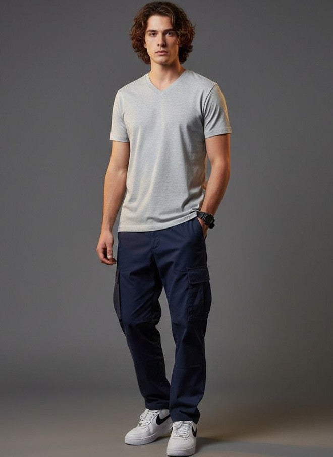 OUTLAWS Men's 4-Pack V-Neck Bio Finish T-Shirt in Solid Colors - Image 5