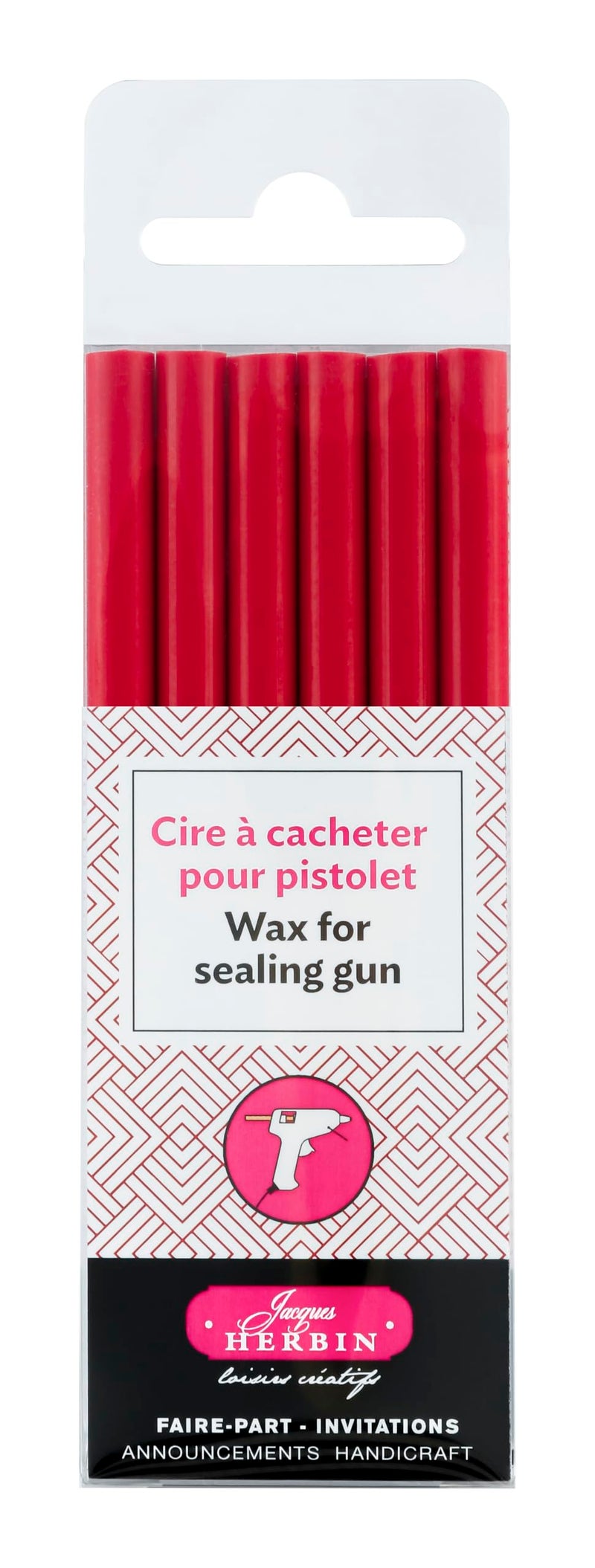 Jacques Herbin Ref 35820T Special Wax Sticks for Use with Wax Guns Red Pack of 6 12cm Long Sticks Each Stick Makes Approx 8 Stamps Use with Wax or Hot Glue Guns - Image 2