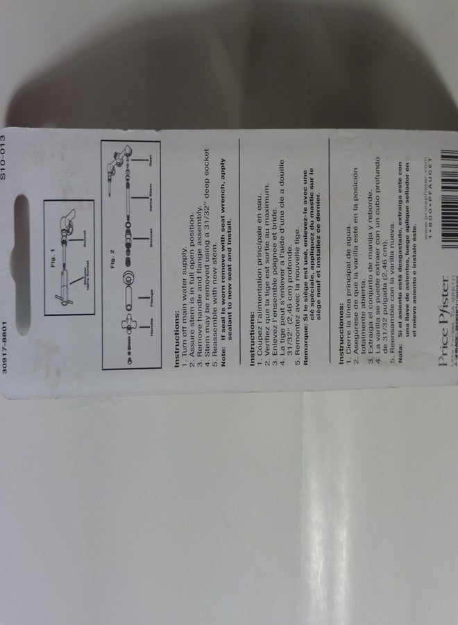 Pfister Shower Diverter Valve 5-1/2 " Acrylic Three Handle Large - Image 3