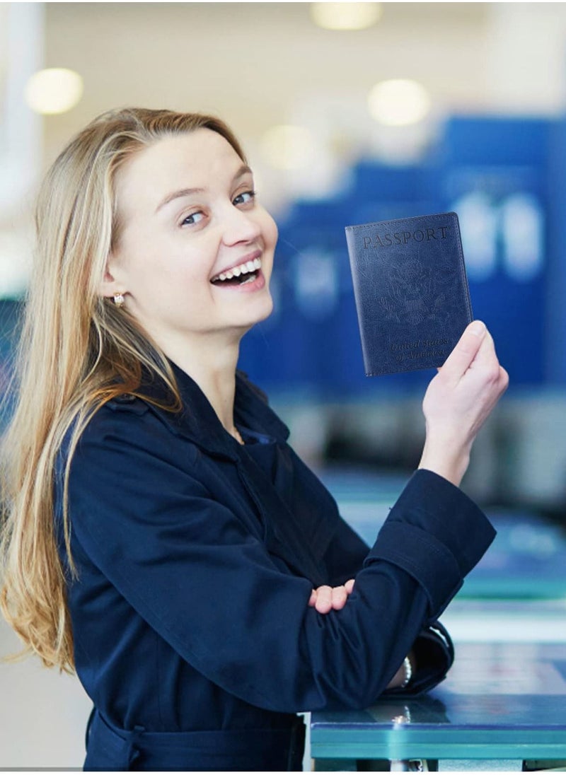 Y&D - Passport Card Holder, PU Leather Holder with Vaccine Slot, Waterproof, Cover Case Protector for Women Men - Image 1