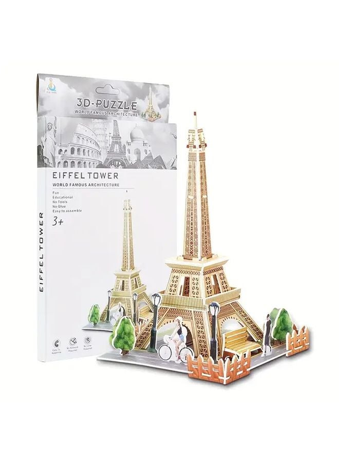 3D Eiffel Tower Building Puzzle Kit DIY Educational Model Toy For Teens - Image 1