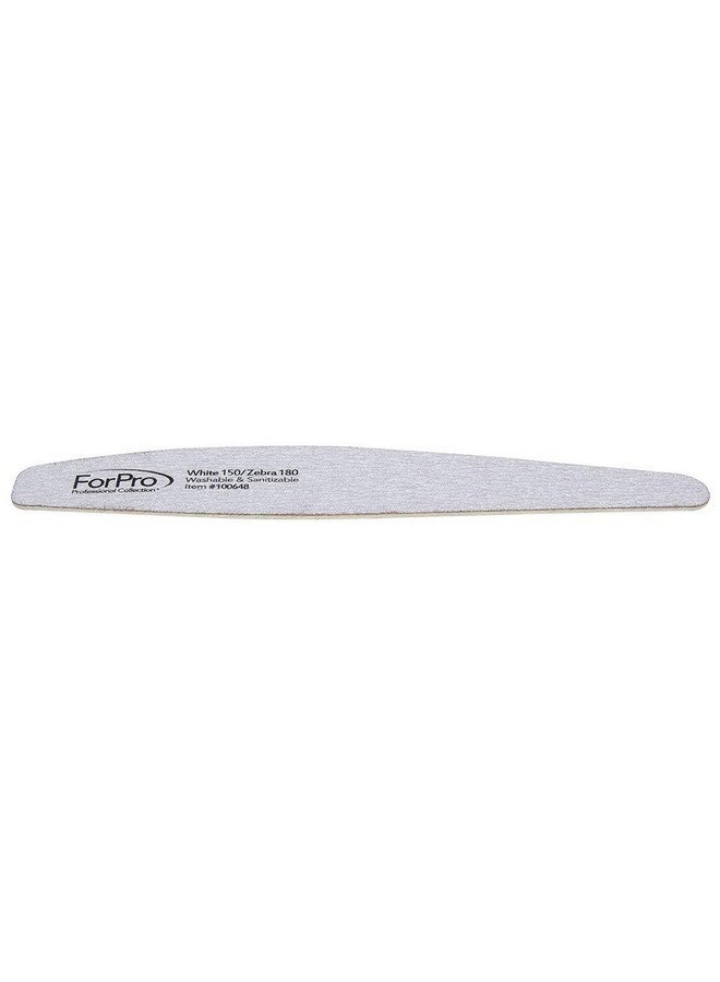 ForPro Professional Collection Expert One & Done Wood File, White 150 Grit/Zebra 180 Grit, Manicure & Pedicure Nail Files, 7” L X 1.25“ W, 50-Count - Image 4