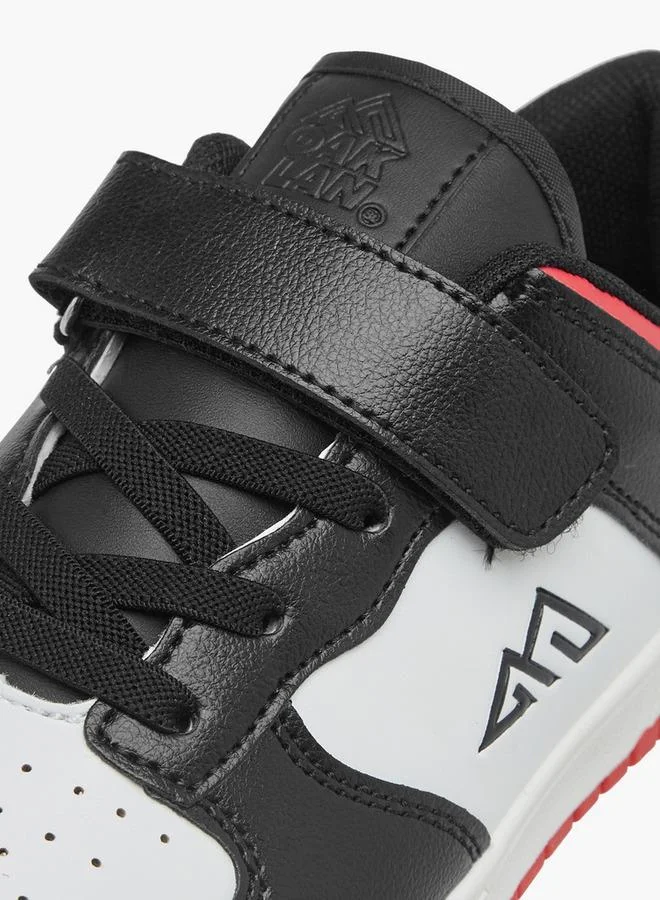 Oaklan by Shoexpress RED Kids Panelled Sneakers With Hook And Loop Closure  | Best Price UAE